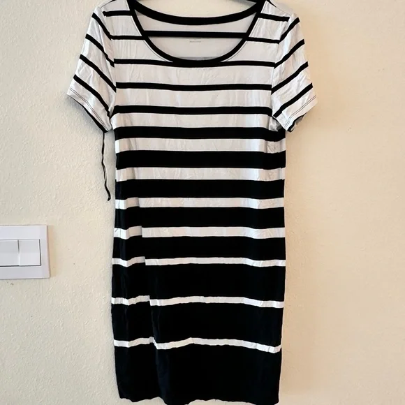 Black and White Striped Dress